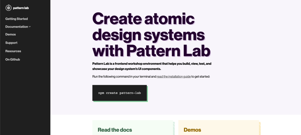 Pattern Lab is a front-end environment which helps teams visualise and zero-in on components.